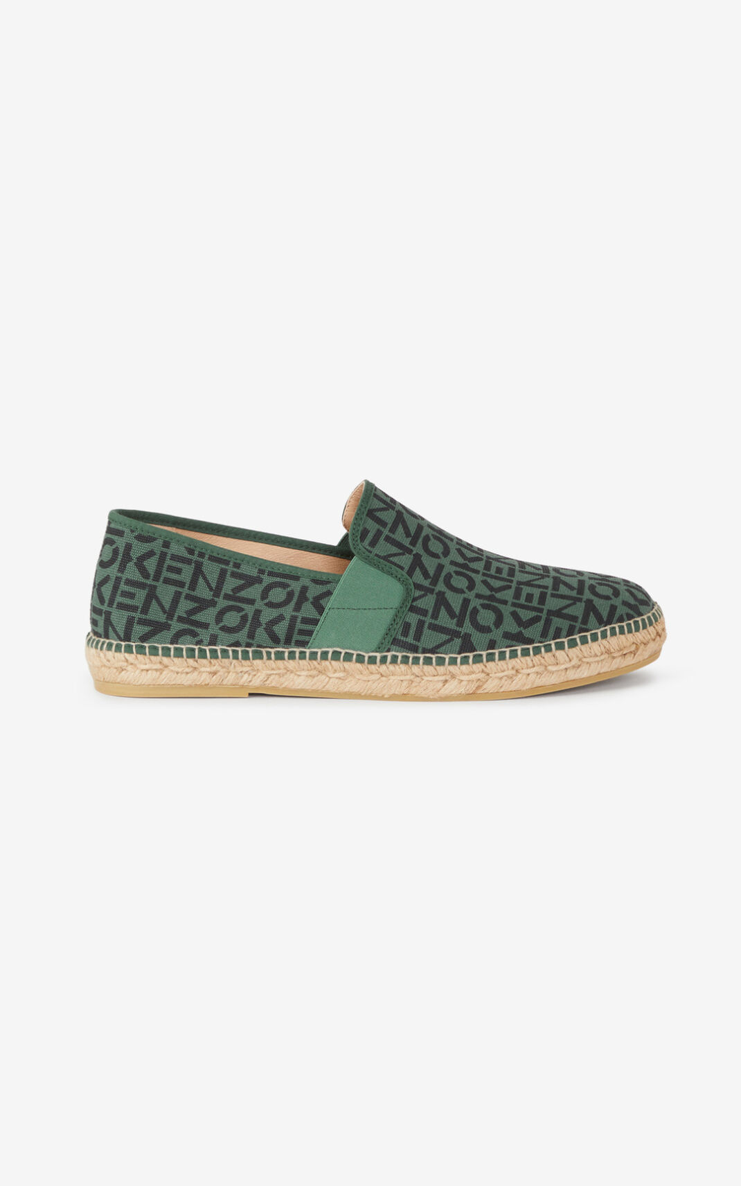 Kenzo Sport elasticated Espadrilles Herre - MørkeGrøn DK-662907